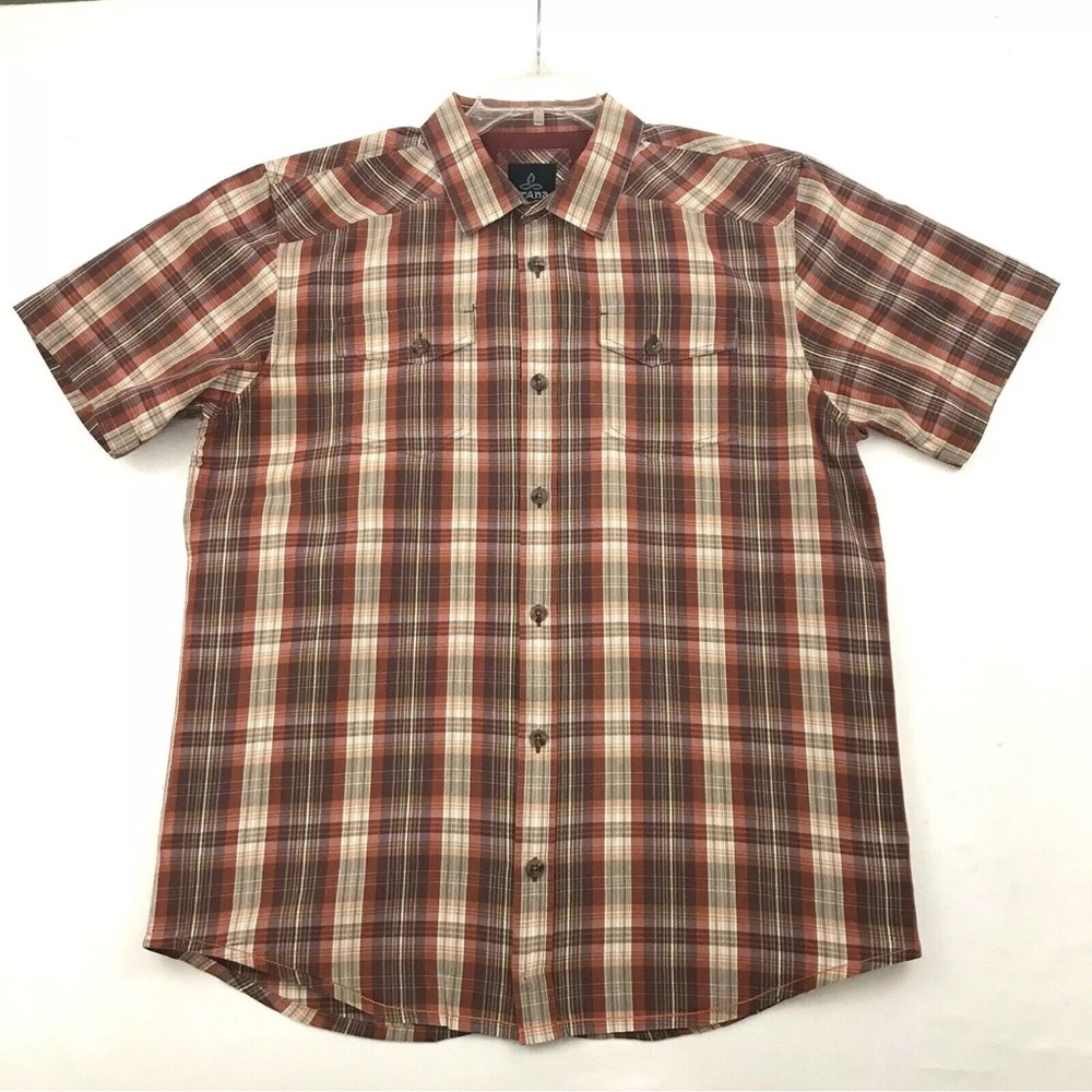 PrAna Murdock Mens Plaid Hiking Shirt